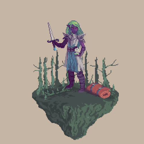 Dusk Elf Assassin Rogue from The Swamp + Bedroll