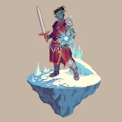 Bonebelter Half-Orc Powerblade Warlock from The Castle