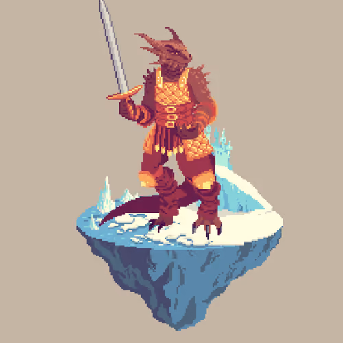 Guild Half-Dragon Battlestance Fighter from The Castle