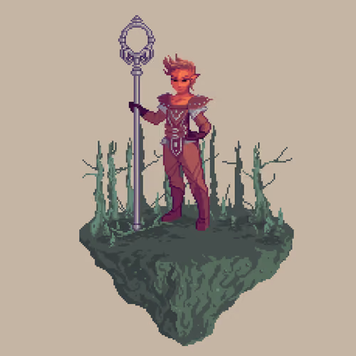 Dawn Half-Elf Longstaff Monk from The Swamp