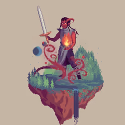 Ramhorn Half-Demon Bloodmage Warlock from The Forest