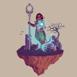 Sanddune Half-Elf Kinetic Sorcerer from The Ruins + Potion
