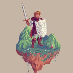 Wayfarer Human Pearlshield Paladin from The Mountains + Potion