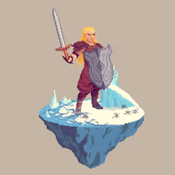 Sanddune Human Slateshield Paladin from The Castle + Caltrops
