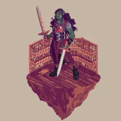 Tusktooth Half-Orc Frenzy Barbarian from The Library