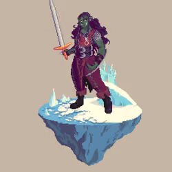Tusktooth Half-Orc Battlestance Fighter from The Castle