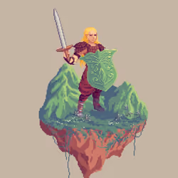 Sanddune Human Fernshield Paladin from The Mountains + Caltrops