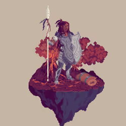 Valiant Human Lineholder Fighter from The Wasteland + Bedroll