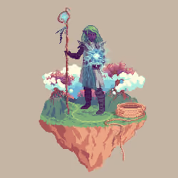 Dusk Elf Lunomancy Oracle Wizard from The Glade + Rope
