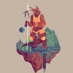 Guild Half-Dragon Shaman Barbarian from The Forest