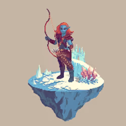 Dusk Half-Elf Marksman Ranger from The Castle + Crystal
