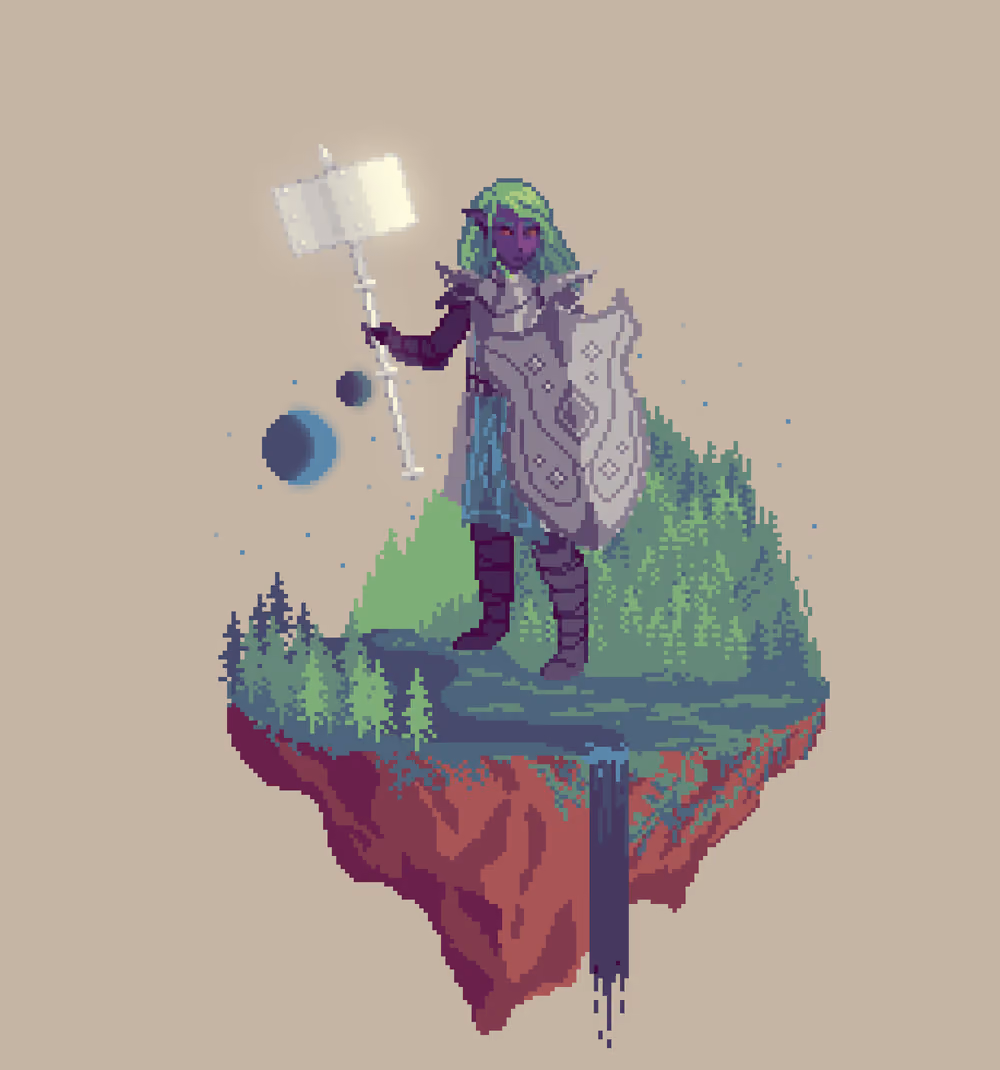 Dusk Elf Resplendence Cleric from The Forest