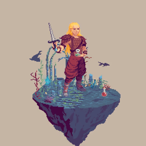 Sanddune Human Assassin Rogue from The Temple + Potion