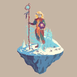 Goldleaf Elf Timewarp Wizard from The Castle + Caltrops