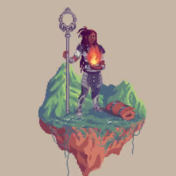 Valiant Human Flamefist Monk from The Mountains + Bedroll