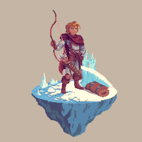 Wayfarer Human Marksman Ranger from The Castle + Bedroll