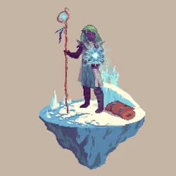 Dusk Elf Lunomancy Oracle Wizard from The Castle + Bedroll