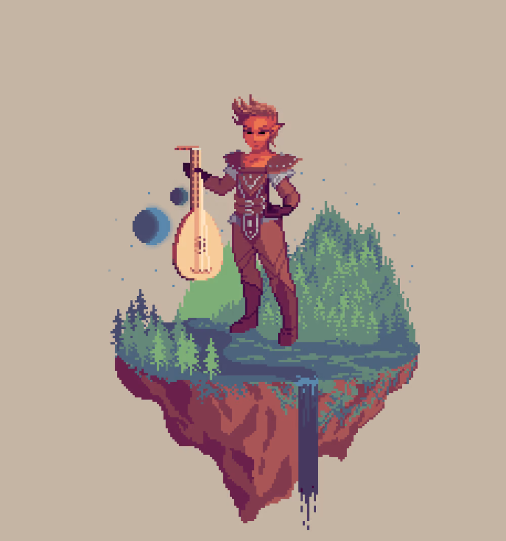 Dawn Half-Elf Fable Bard from The Forest