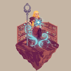 Sanddune Human Kinetic Sorcerer from The Library + Caltrops