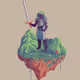 Dusk Elf Battlestance Fighter from The Mountains + Potion