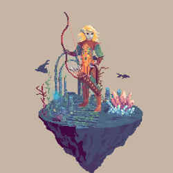 Goldleaf Elf Marksman Ranger from The Temple + Crystal