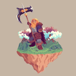 Gold Dwarf Beastcleave Barbarian from The Glade + Caltrops