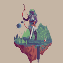 Dusk Elf Witching Ranger from The Forest + Potion