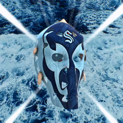 Kraken Goalie Mask 6 #44