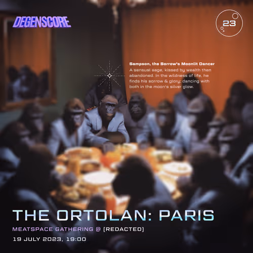 The Ortolan Paris 2023 Ticket