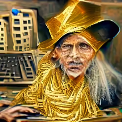 14-karat gold slum computer wizard