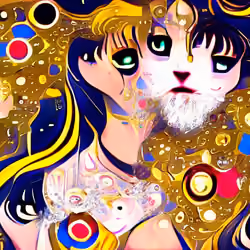 sailor moon klimt style