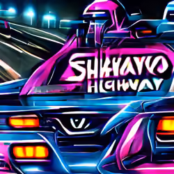 synthwave shutoko highway race
