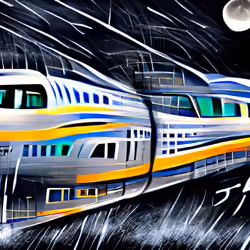 tokyo moonlight raining shinkansen