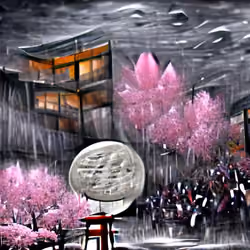 tokyo moonlight raining hanami zen