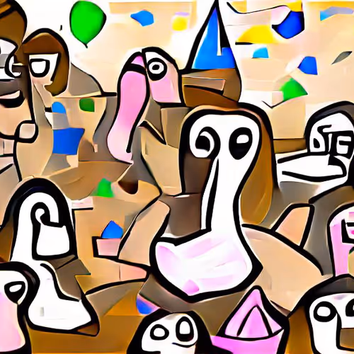 Dickbutt party on Gooch Island Cubism