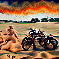 We ride a serpentine drag emblazoned with sand with our eyes closed and wandering tongue full of gui