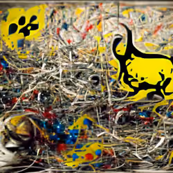 Schrödinger's cat Jackson Pollock