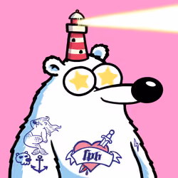 Fluffy Polar Bear #3232