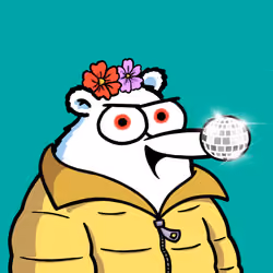 Fluffy Polar Bear #4117