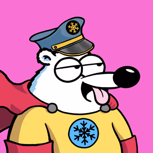 Fluffy Polar Bear #1017