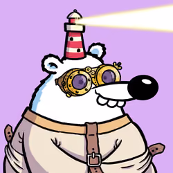 Fluffy Polar Bear #8010