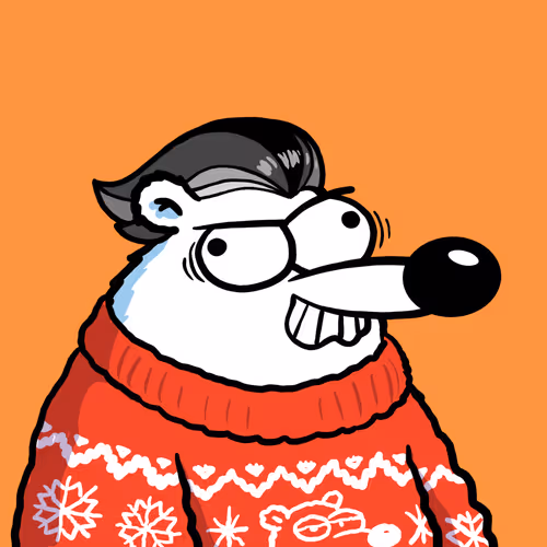 Fluffy Polar Bear #7009