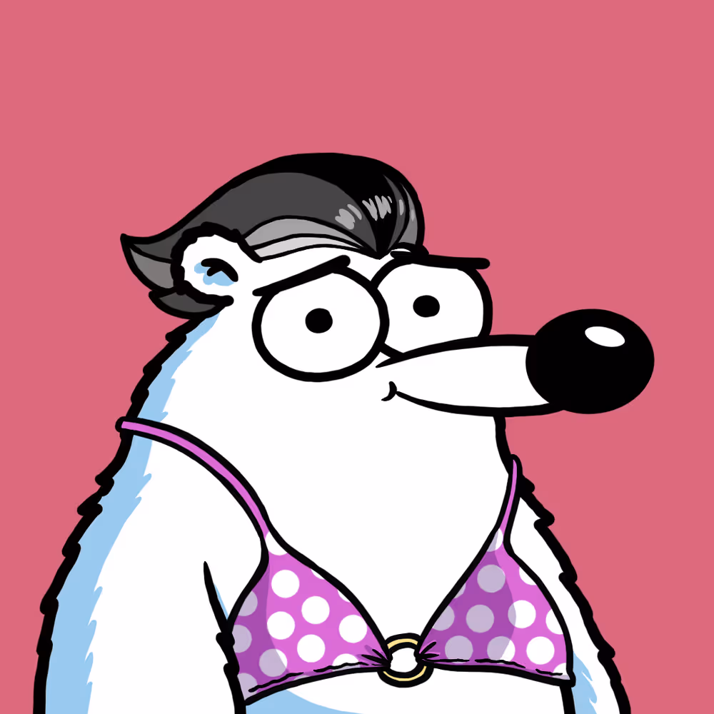Fluffy Polar Bear #8940