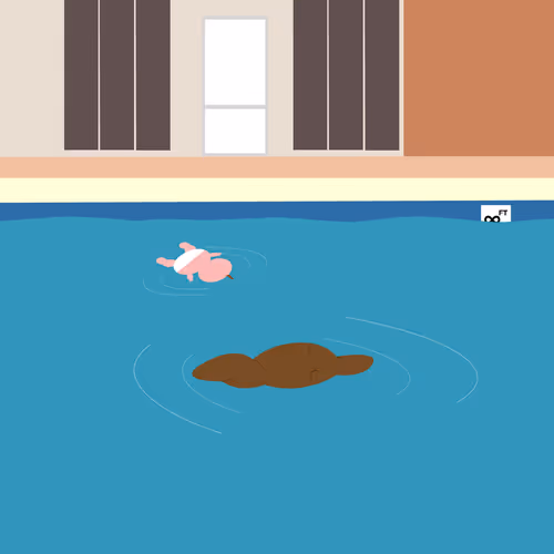 Poopy In The Pool