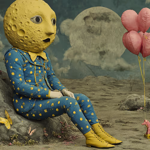 Playing at The moon