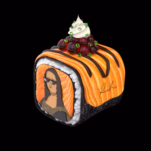 Cryptosushis Mona Lisa Sushi Nft Sculpture