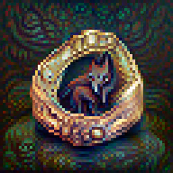 'Morbid Whisper' Bronze Ring of the Fox