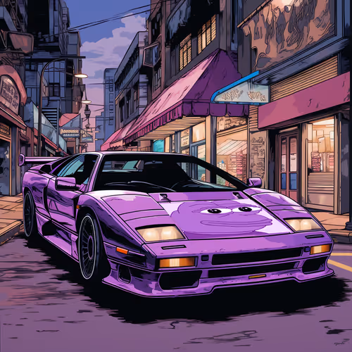 Purple Lambo 1