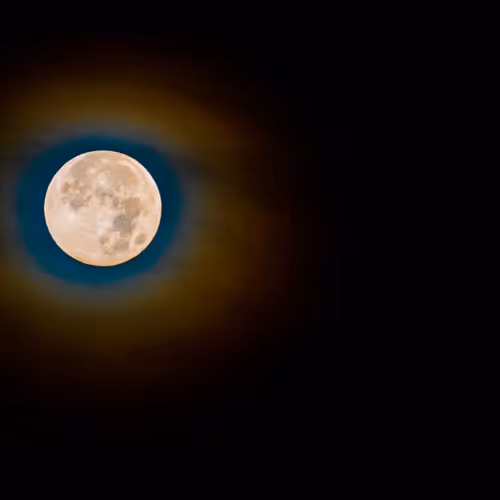 "Divine Watcher: The Eternal Moon's Reverie"