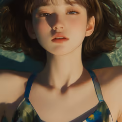 12th, December 2017: The most beautiful Tokyo actress is lying on the hotel pool